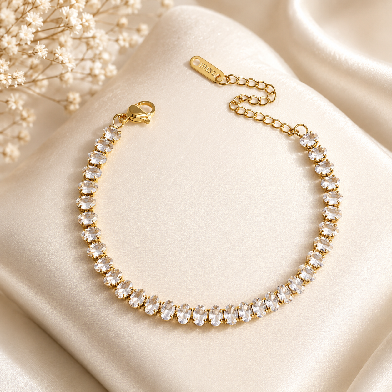 STUD OVAL SHAPED TENNIS BRACELET