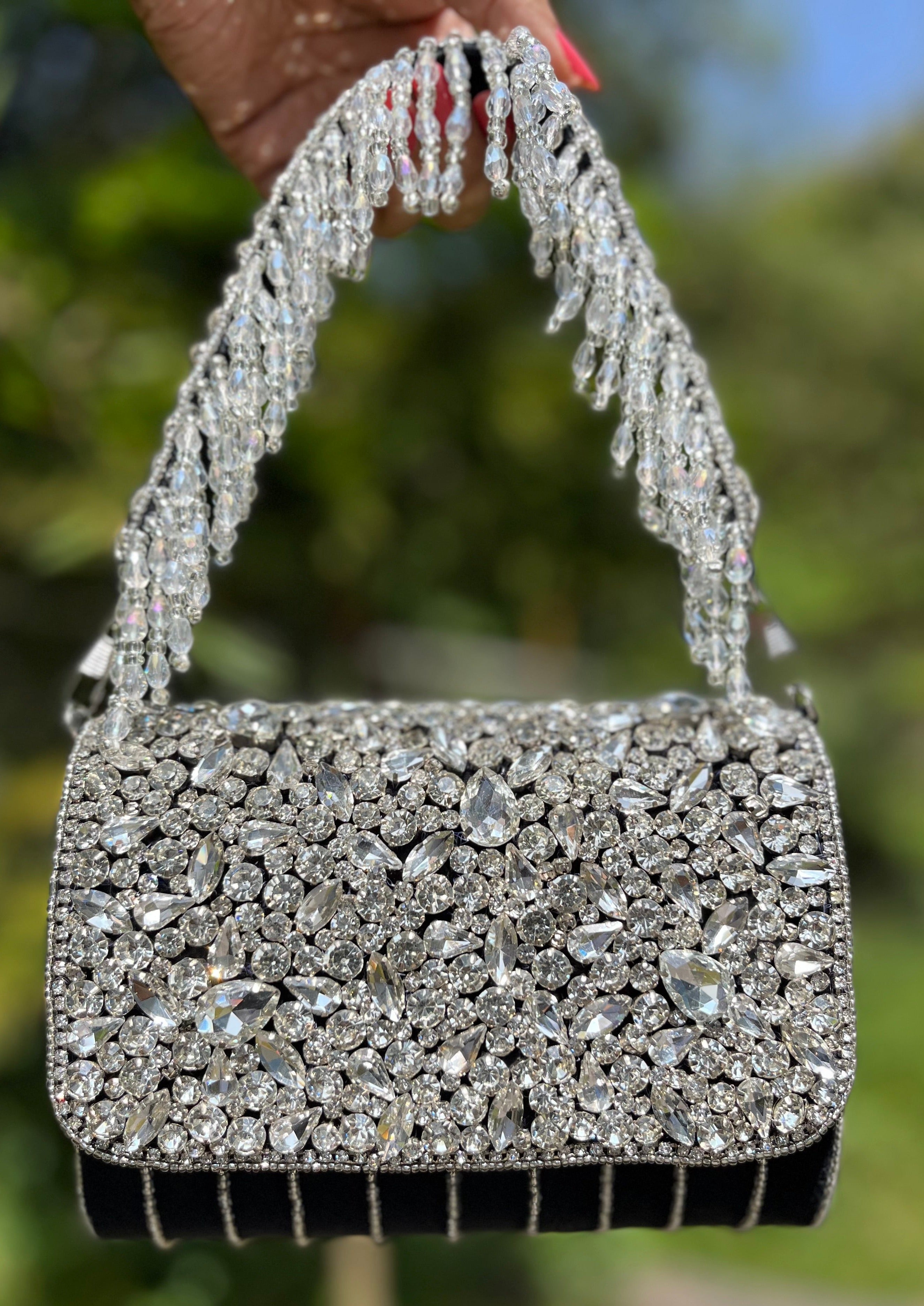 STUDDED CRYSTAL MEDIUM BAG